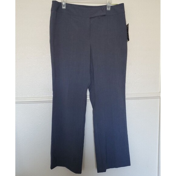 Sag Harbor Stretch Dress Pants Gray Comfort Waist Slimming Tab Pant Hindgo Sz 14 - Picture 1 of 16